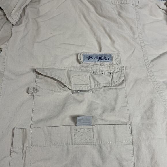 Columbia PFG Button Up Shirt Mens Extra Large Performance Fishing Vented Mesh - Picture 4 of 16